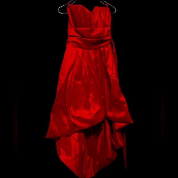 Vintage MANDY Gothic Revival Red Crimson Voluminous Ballgown XS - Picture 2 of 11